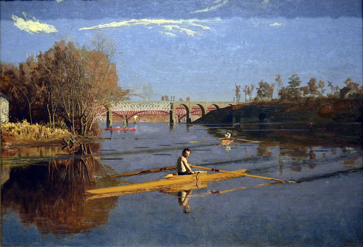 767 The Champion Single Sculls (Max Schmitt in a Single Scull) - Thomas Eakins 1871 - American Wing New York Metropolitan Museum of Art